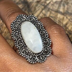 Rainbow Moonstone Ring Size 9